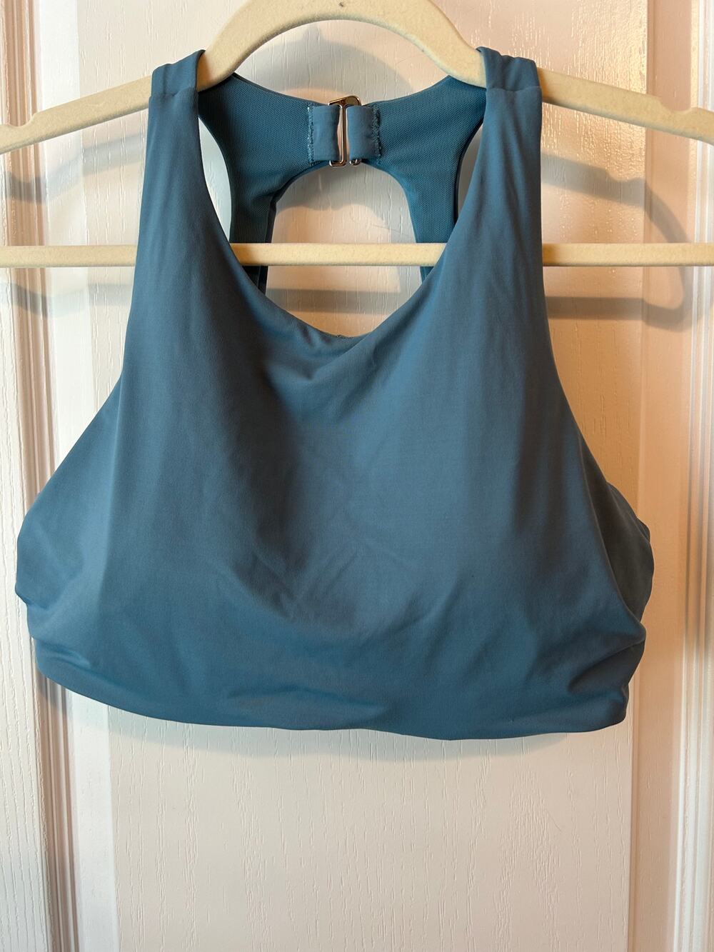 Athleta Blue Swim Sports Bra Top Racerback Padded